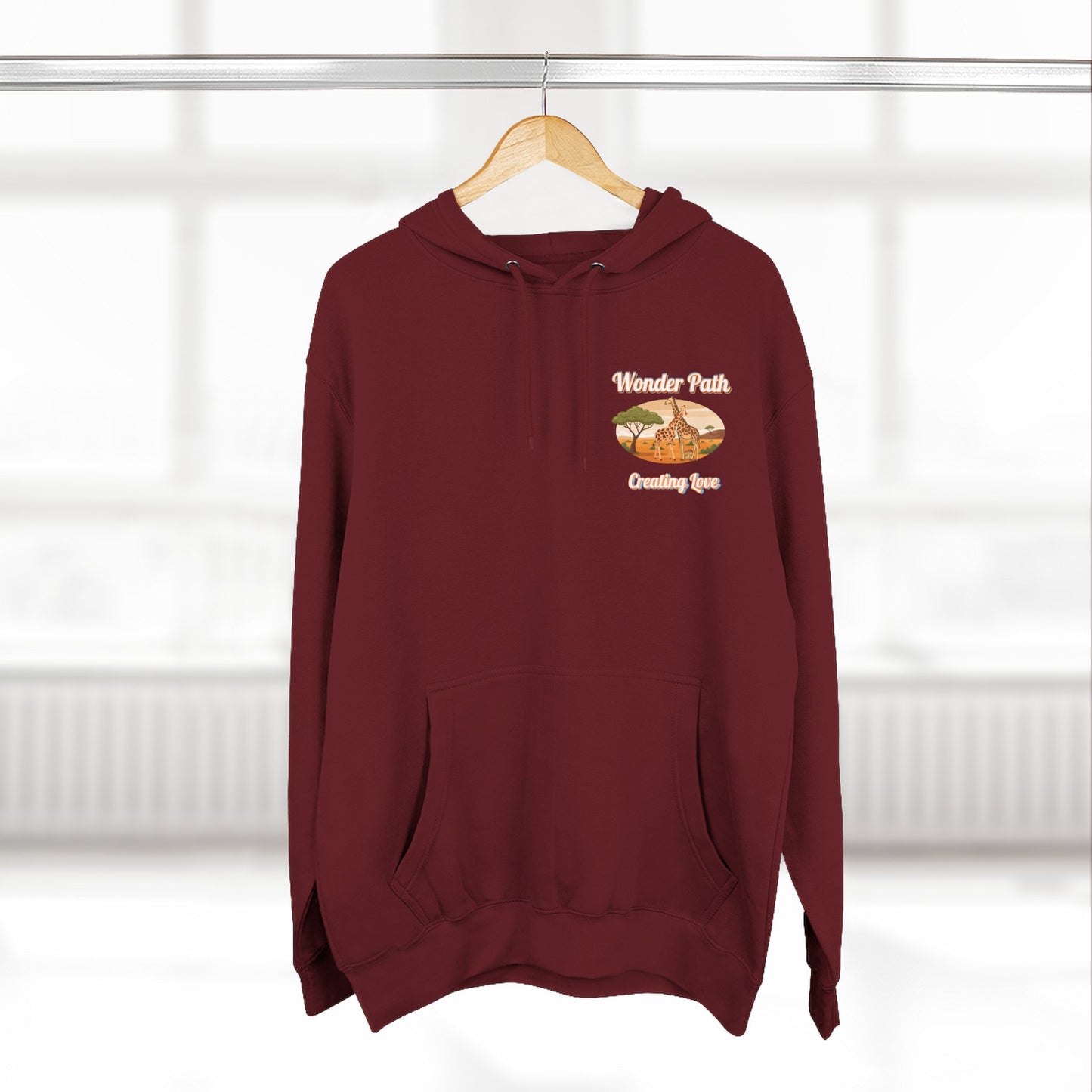 Giraffe 'Love Fearlessly' Hoodie — Animal Lover Graphic Fleece