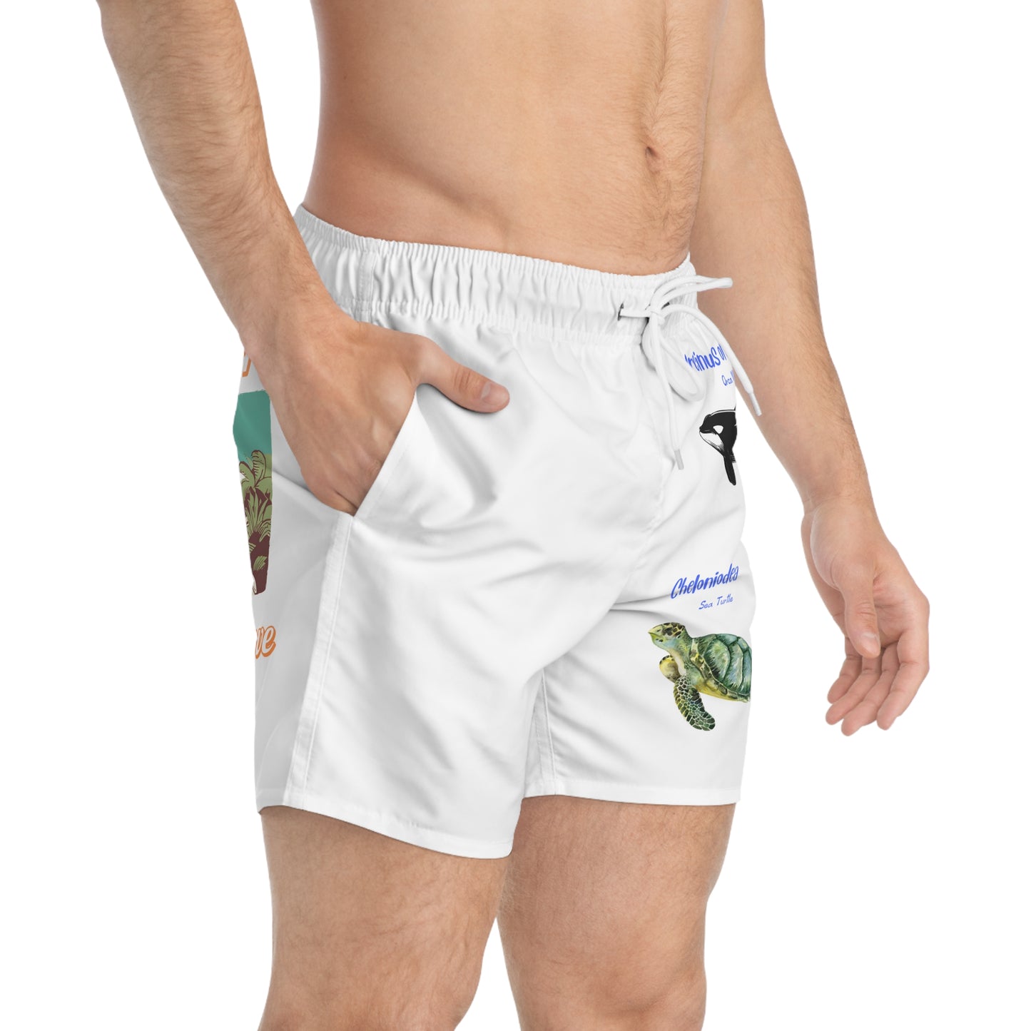 Giraffe Face Swim Trunks – Funny Animal Beach Shorts