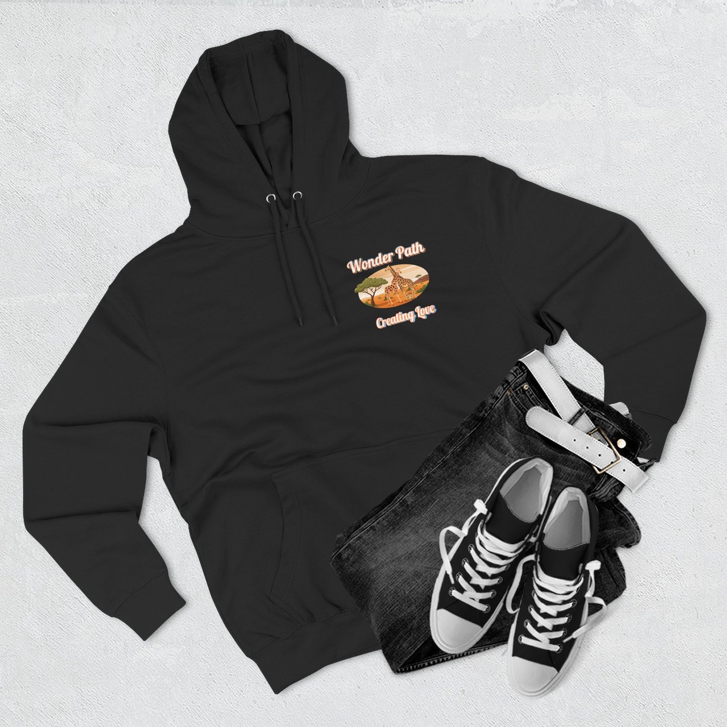 Giraffe 'Love Fearlessly' Hoodie — Animal Lover Graphic Fleece