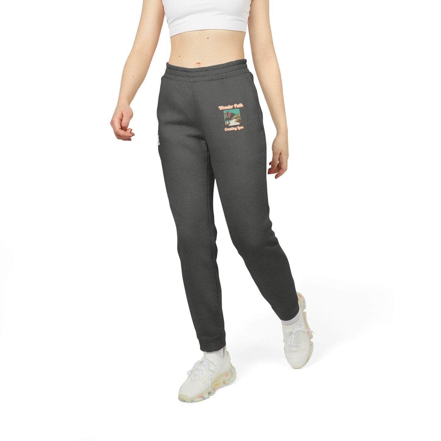 Fleece Joggers — Retro Surf Patch Graphic