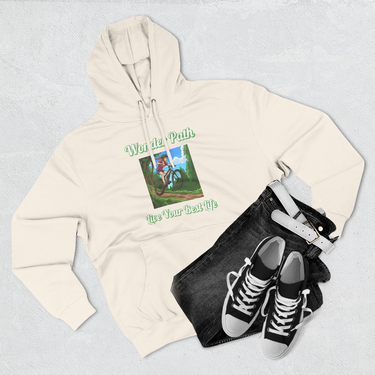 Inspirational Hoodie:  " Wonder Path, Live Your Best Life"