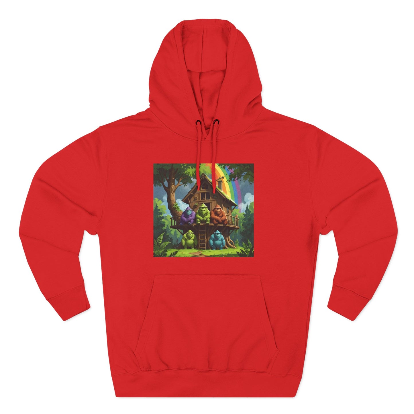 Cozy Treehouse Fantasy Hoodie — Whimsical Forest Cabin Design