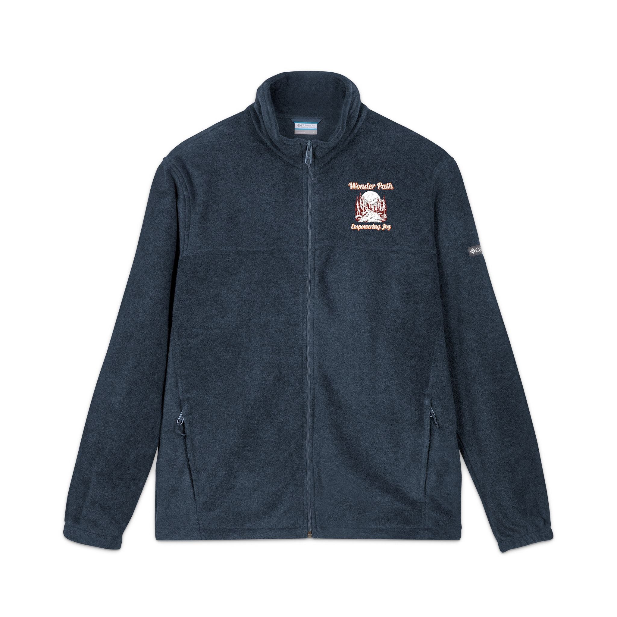 Embroidered Unisex Columbia Fleece Jacket - Cozy Style for All Seasons