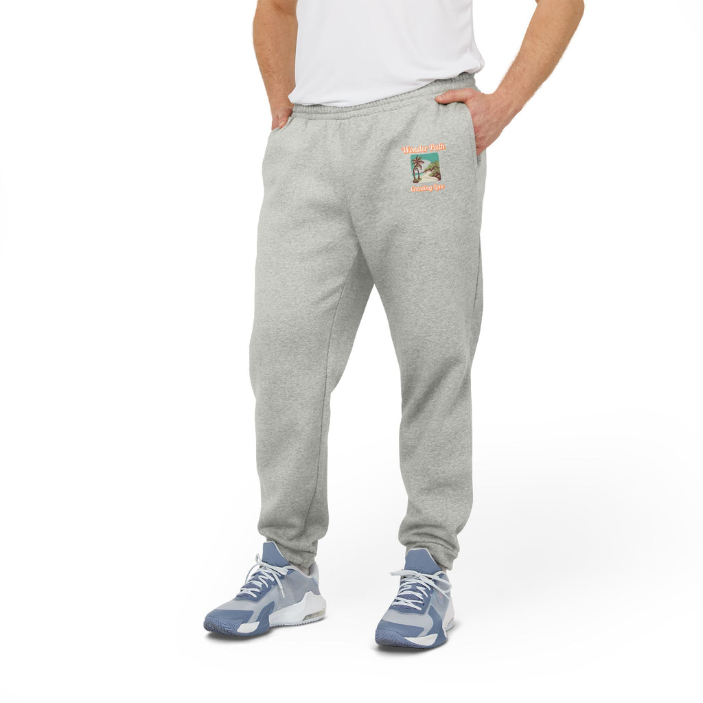 Fleece Joggers — Retro Surf Patch Graphic