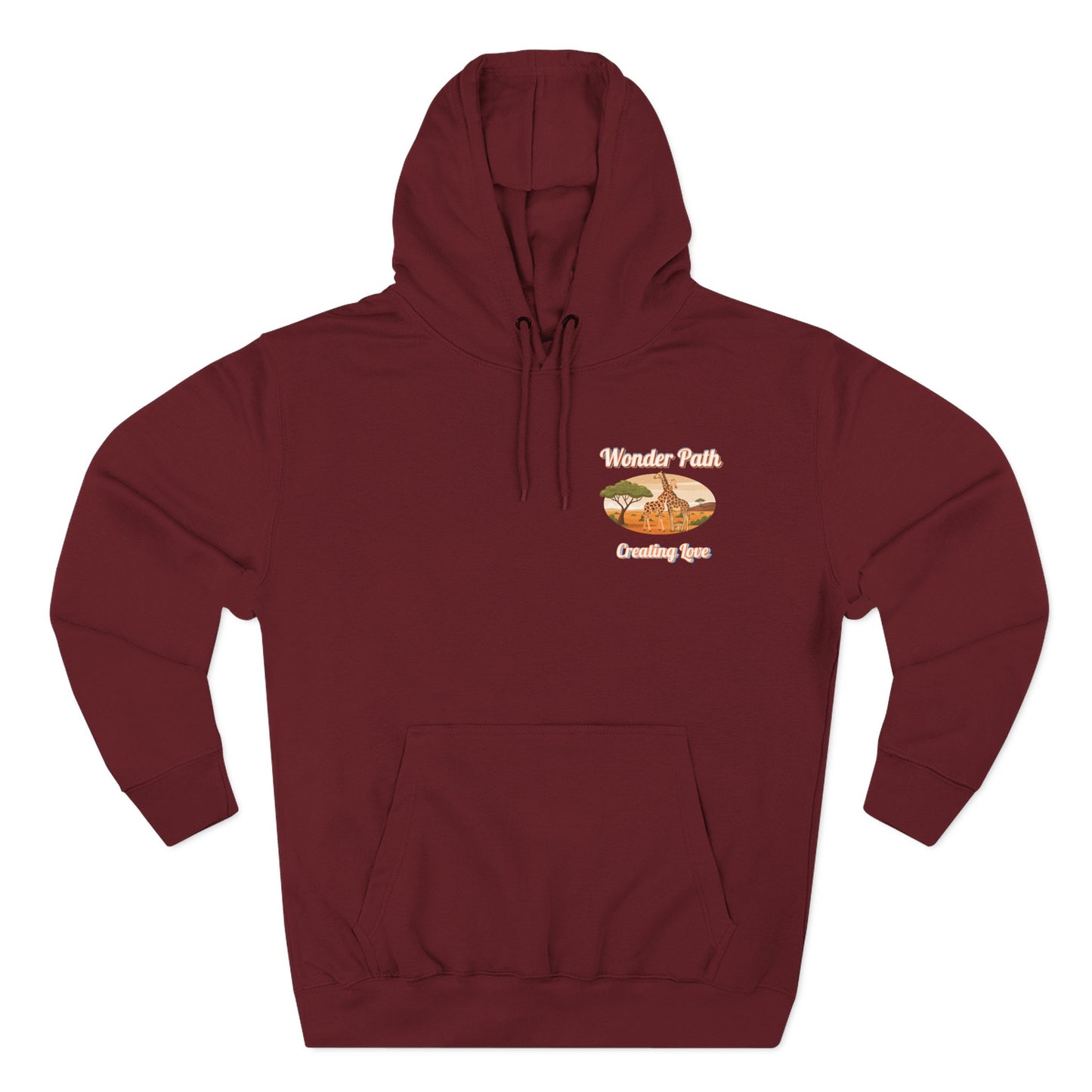 Giraffe 'Love Fearlessly' Hoodie — Animal Lover Graphic Fleece