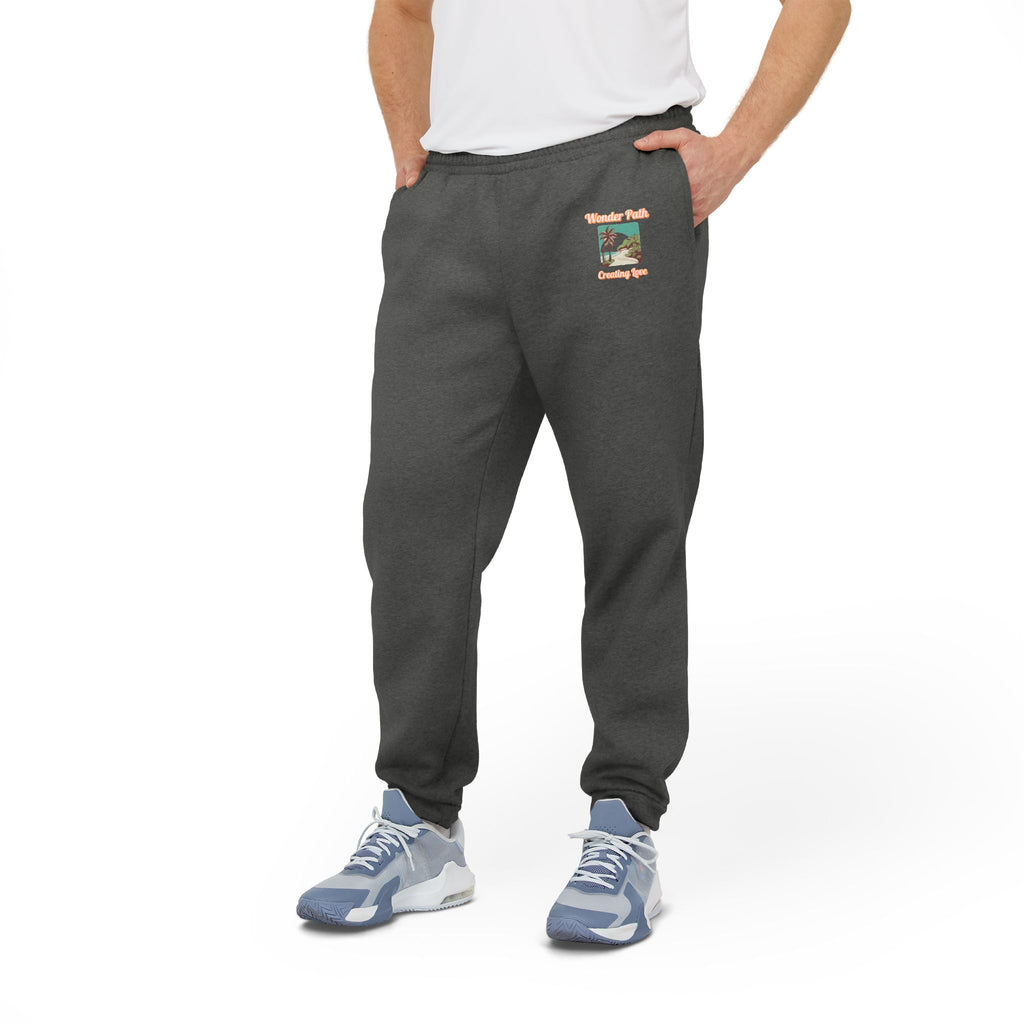 Fleece Joggers — Retro Surf Patch Graphic