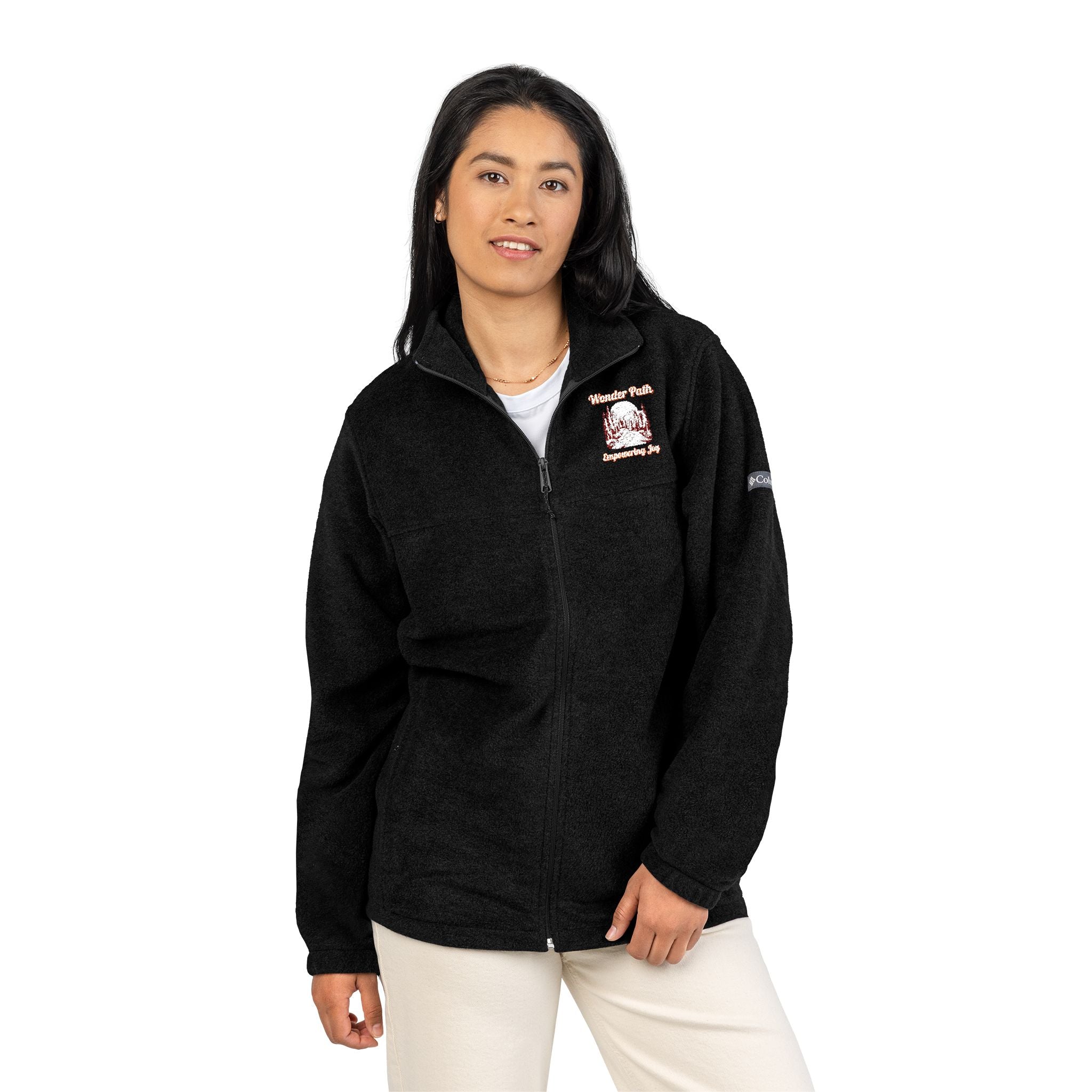 Embroidered Unisex Columbia Fleece Jacket - Cozy Style for All Seasons