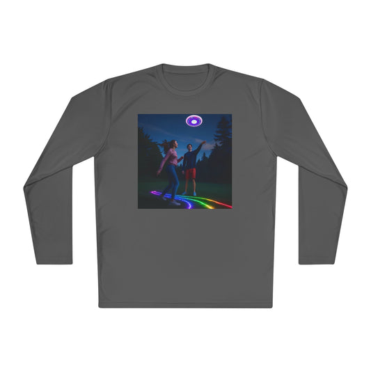 Rainbow Dance Unisex Long Sleeve Tee, Lightweight Shirt, Summer Fashion, Festival Wear, Gift for Music Lovers