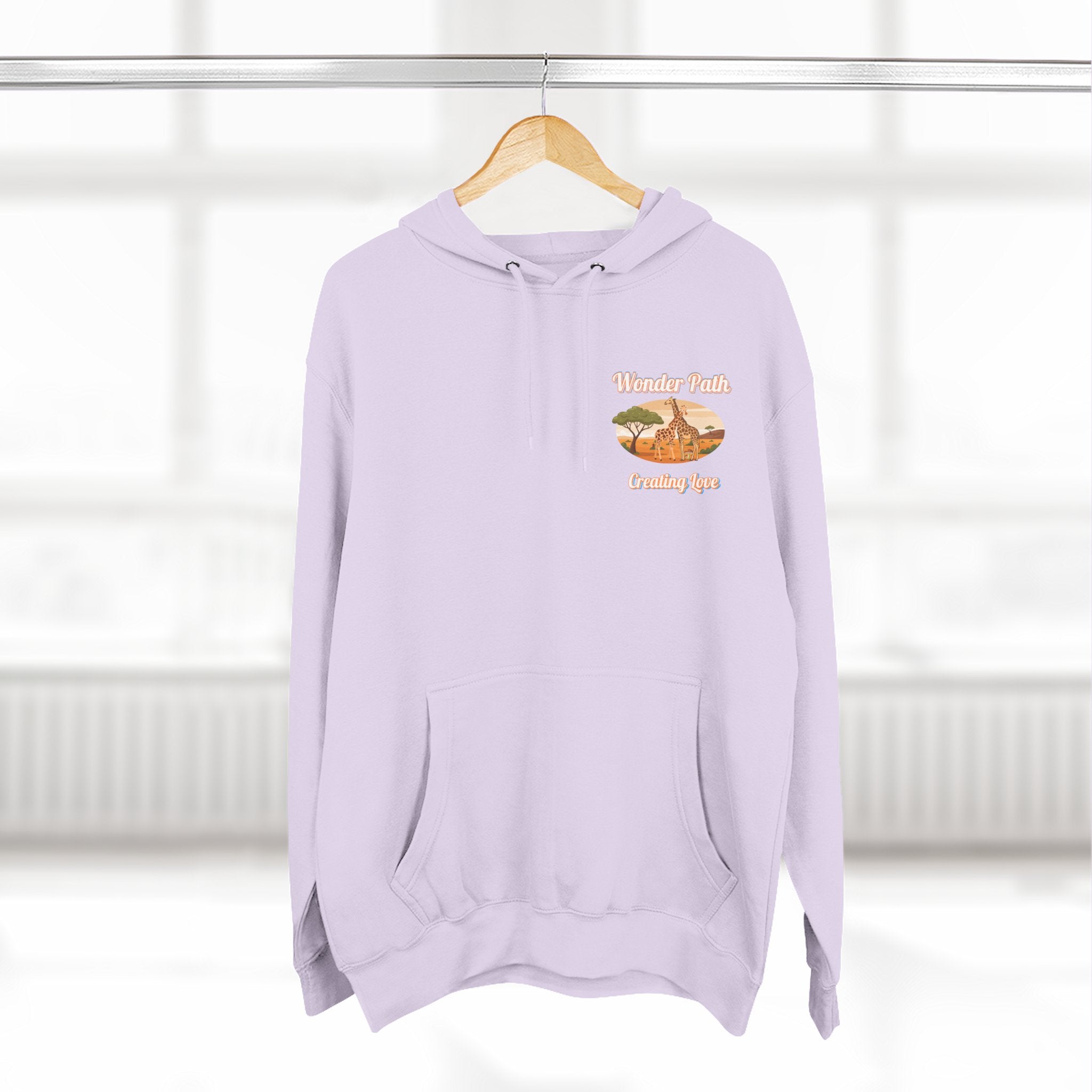 Giraffe 'Love Fearlessly' Hoodie — Animal Lover Graphic Fleece