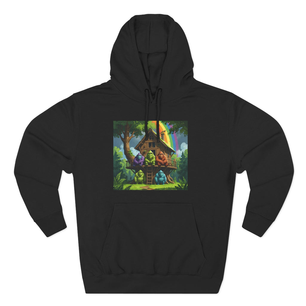 Cozy Treehouse Fantasy Hoodie — Whimsical Forest Cabin Design