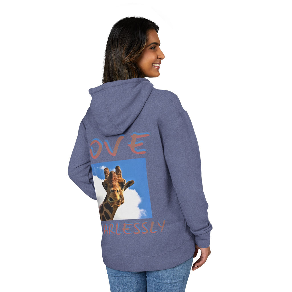 Giraffe 'Love Fearlessly' Hoodie — Wonder Path Graphic Pullover