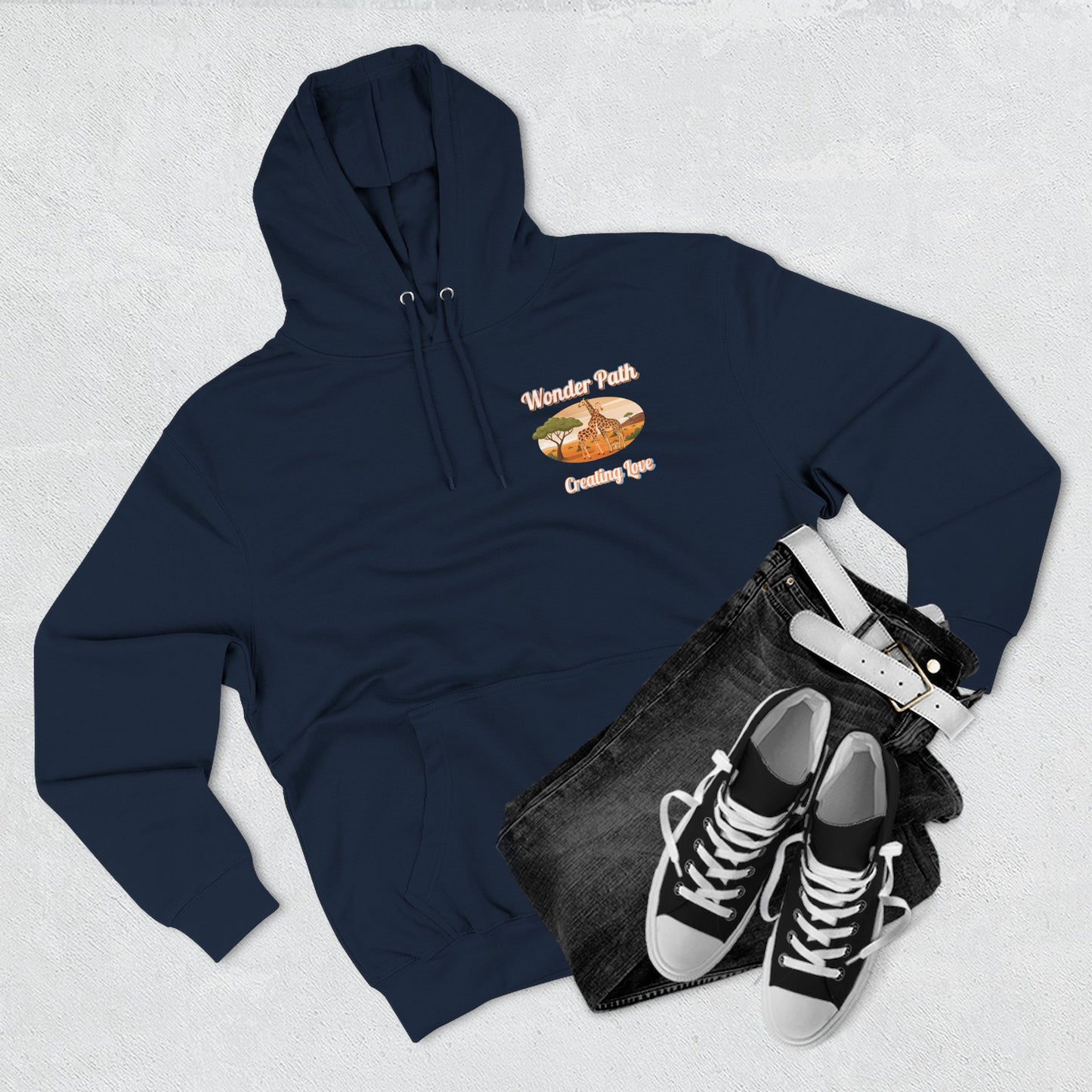 Giraffe 'Love Fearlessly' Hoodie — Animal Lover Graphic Fleece