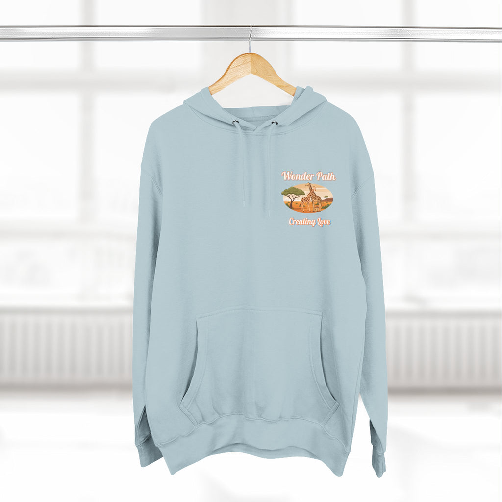 Giraffe 'Love Fearlessly' Hoodie — Animal Lover Graphic Fleece