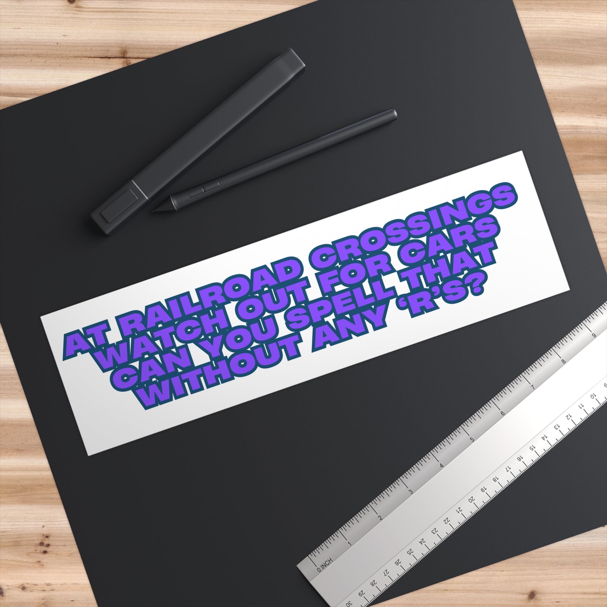 Quirky Railroad Bumper Stickers | Funny Car Decor, Vehicle Accessories, Humor Gift, Travel Stickers, Road Trip Decoration