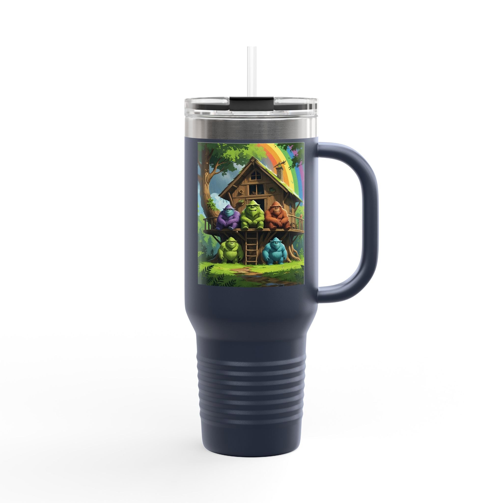 Vibrant Insulated Travel Mug, 40oz - Perfect for Outdoor Adventures, Gifts for Coffee Lovers, Eco-Friendly Insulated Drinkware