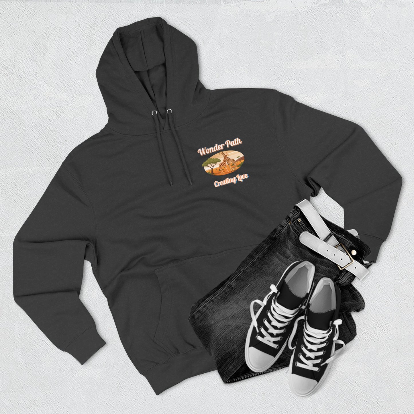 Giraffe 'Love Fearlessly' Hoodie — Animal Lover Graphic Fleece
