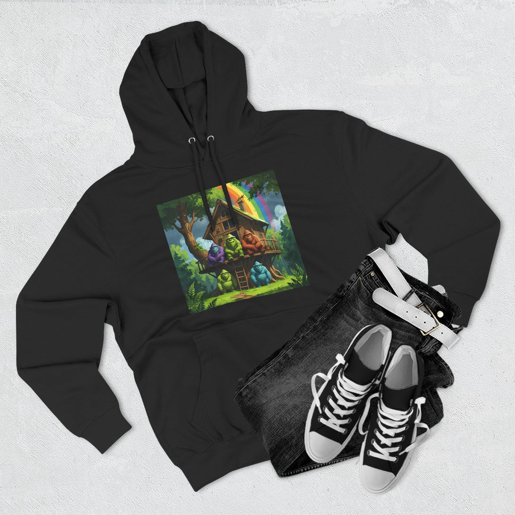 Cozy Treehouse Fantasy Hoodie — Whimsical Forest Cabin Design