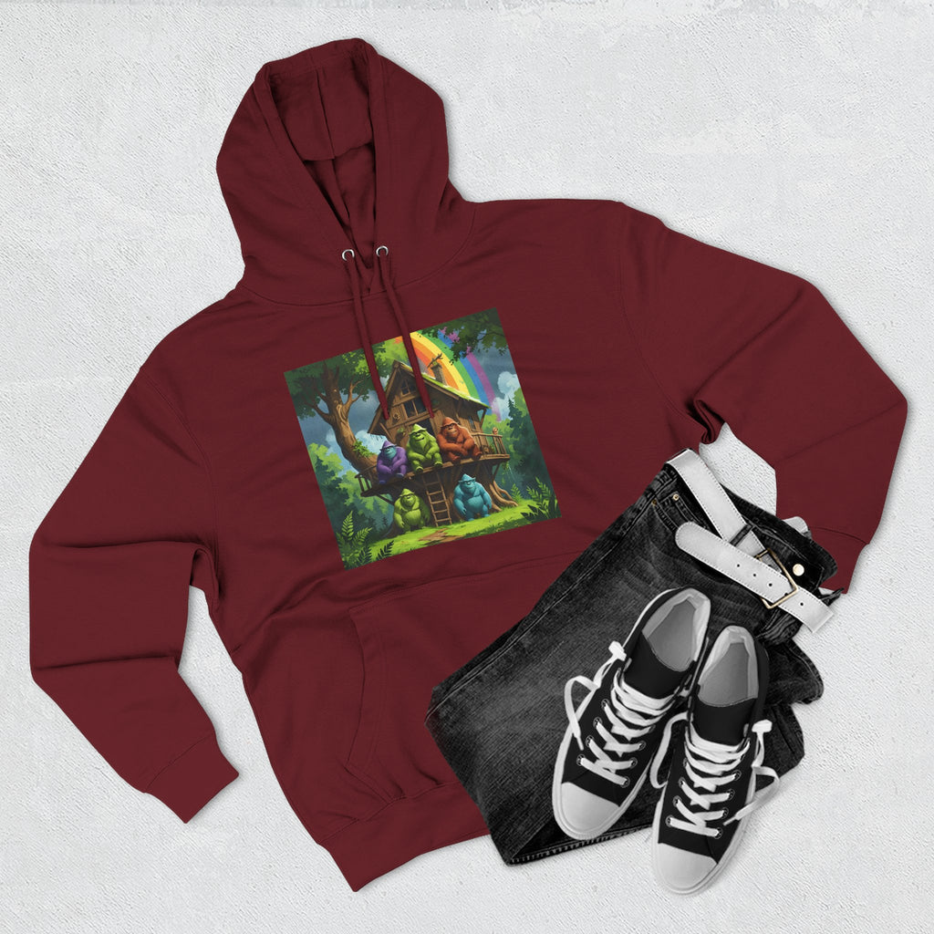 Cozy Treehouse Fantasy Hoodie — Whimsical Forest Cabin Design