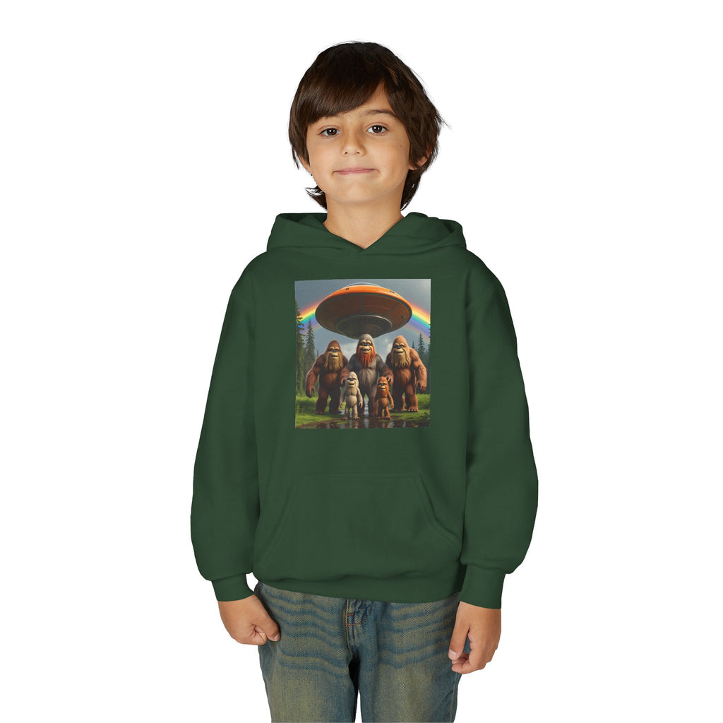 Youth Bigfoot Adventure Hoodie, Fun Sweatshirt, Kids Gift, Sasquatch Lover Apparel, Outdoor Adventure Clothing, Birthday Gift