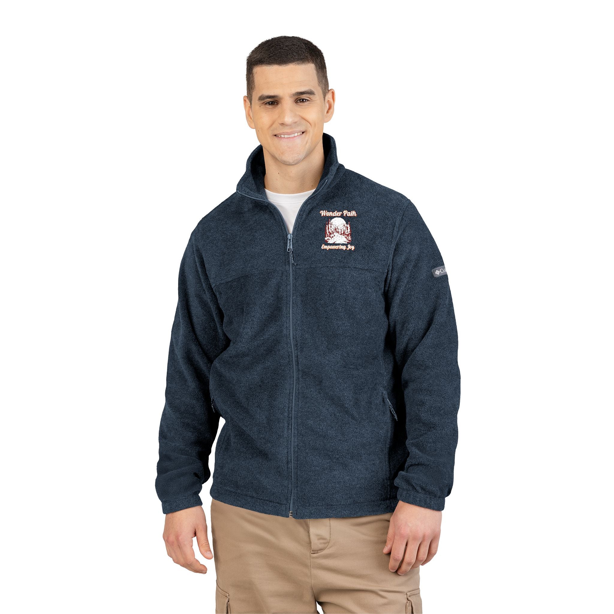 Embroidered Unisex Columbia Fleece Jacket - Cozy Style for All Seasons