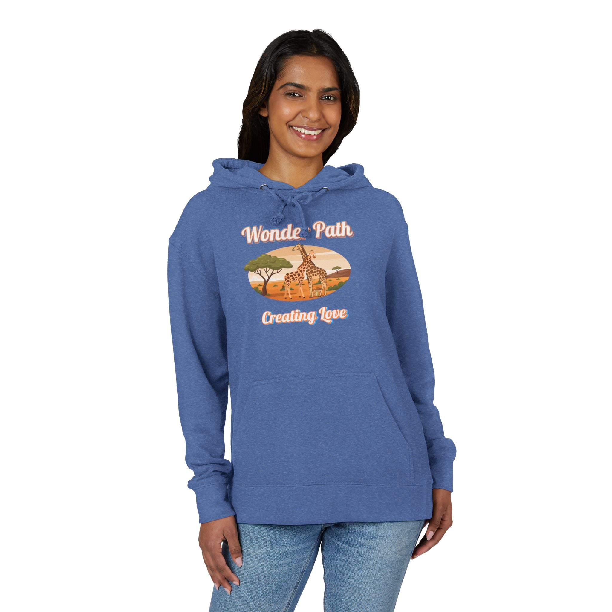 Giraffe 'Love Fearlessly' Hoodie — Wonder Path Graphic Pullover