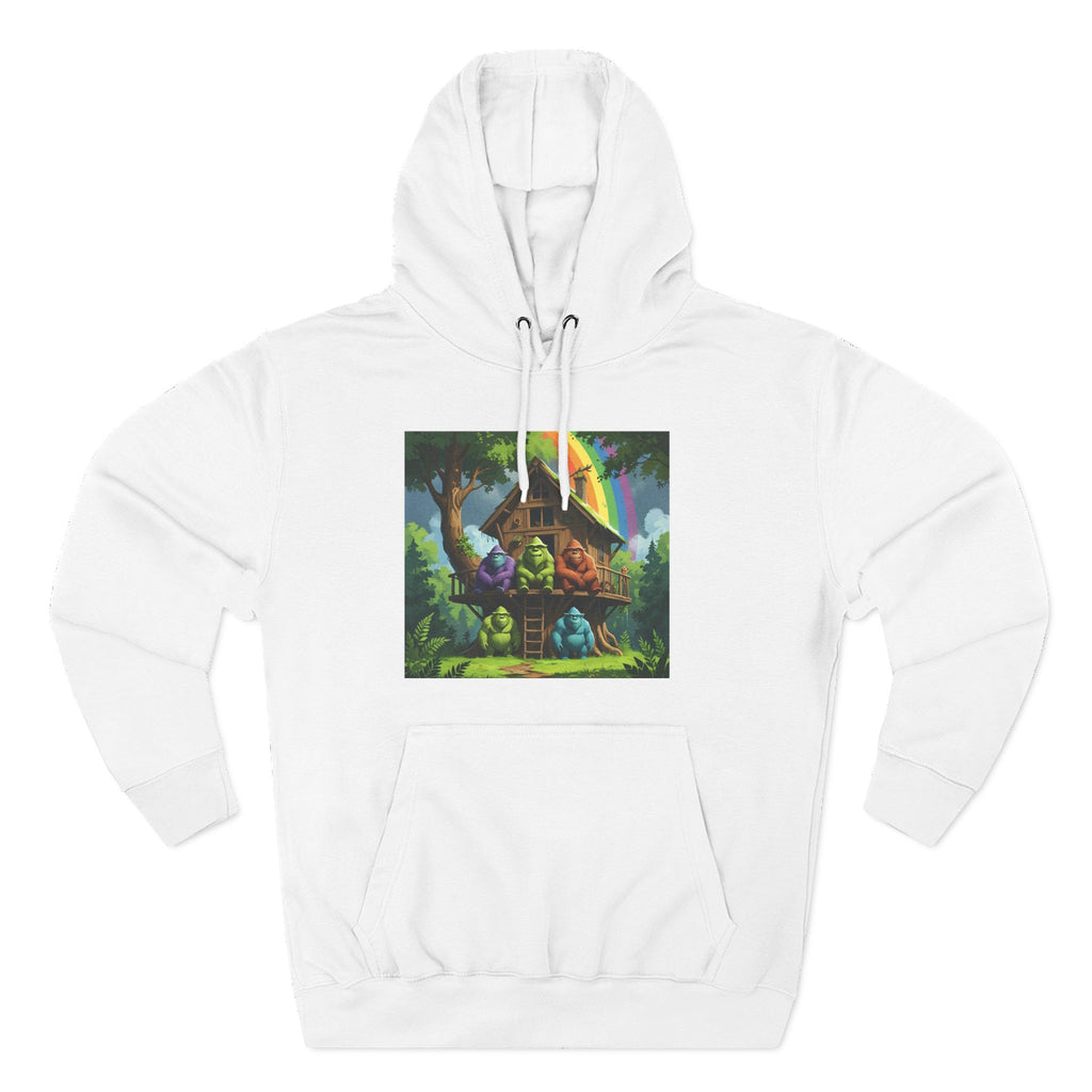 Cozy Treehouse Fantasy Hoodie — Whimsical Forest Cabin Design