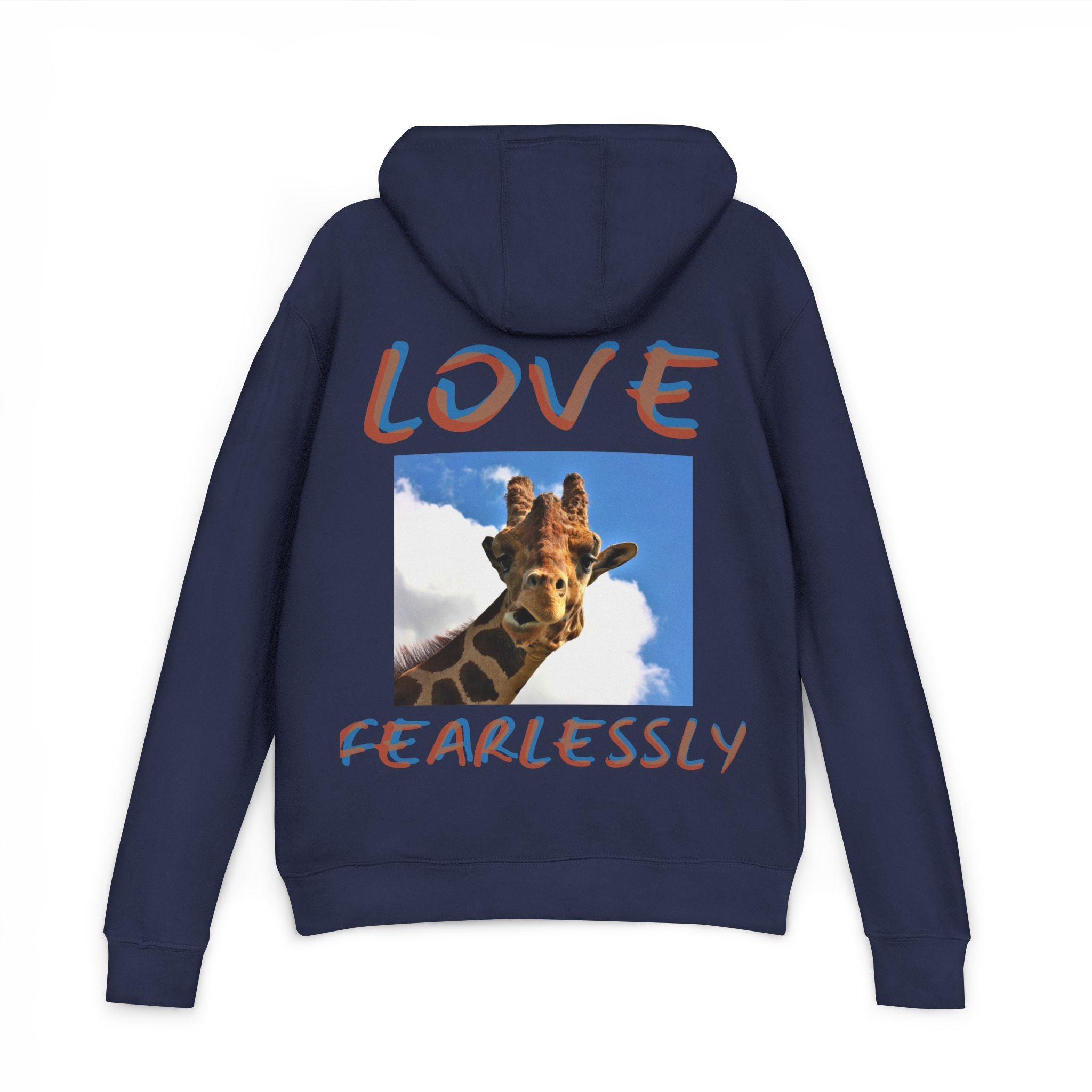 Giraffe 'Love Fearlessly' Hoodie — Wonder Path Graphic Pullover
