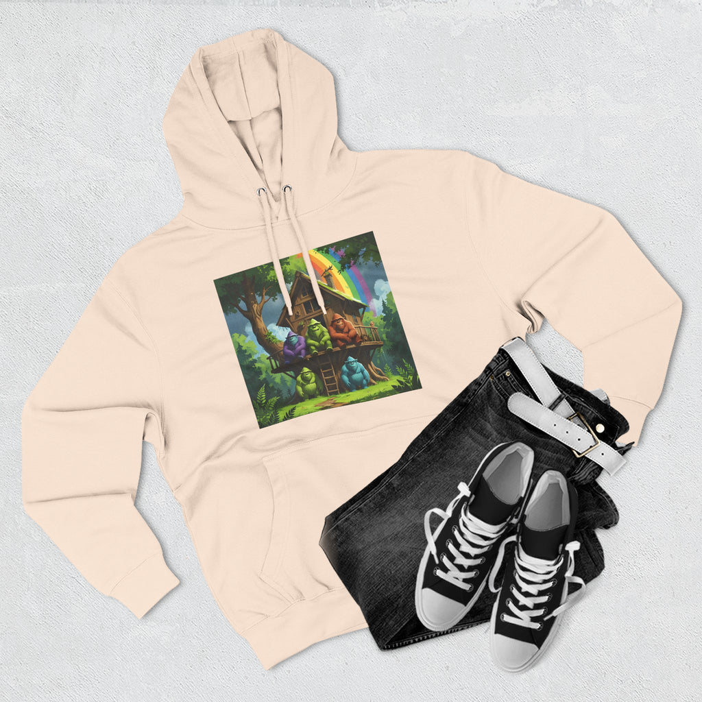 Cozy Treehouse Fantasy Hoodie — Whimsical Forest Cabin Design