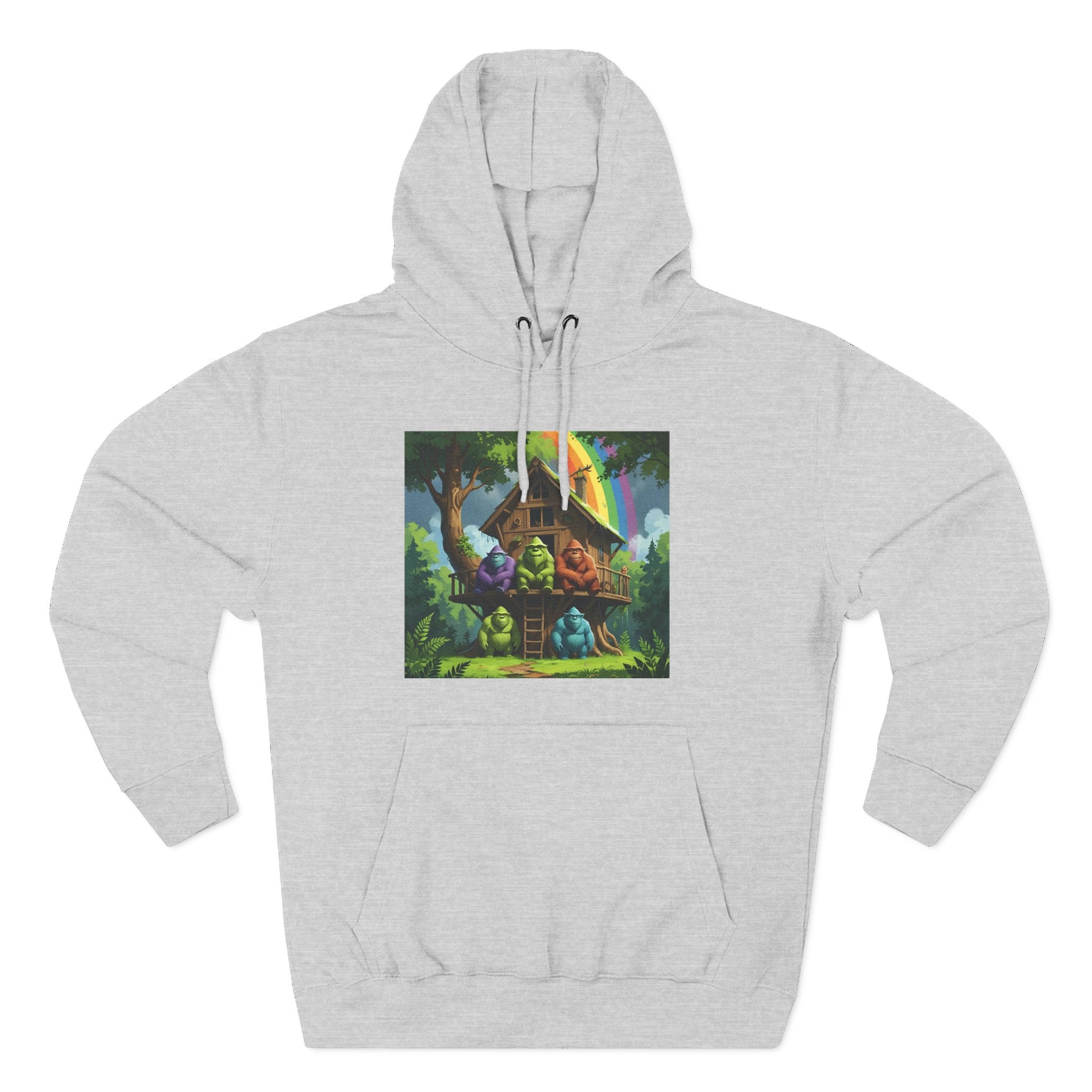 Cozy Treehouse Fantasy Hoodie — Whimsical Forest Cabin Design
