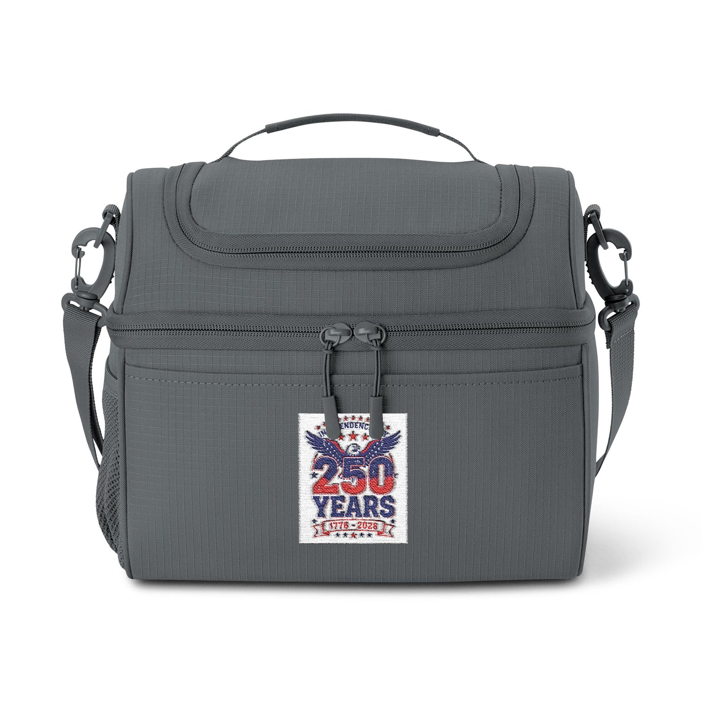250 Years Patriotic Cooler Bag — Insulated Lunch Tote with American Flag Design