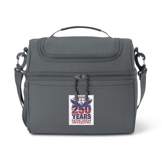 250 Years Patriotic Cooler Bag — Insulated Lunch Tote with American Flag Design