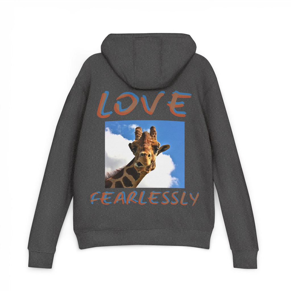 Giraffe 'Love Fearlessly' Hoodie — Wonder Path Graphic Pullover