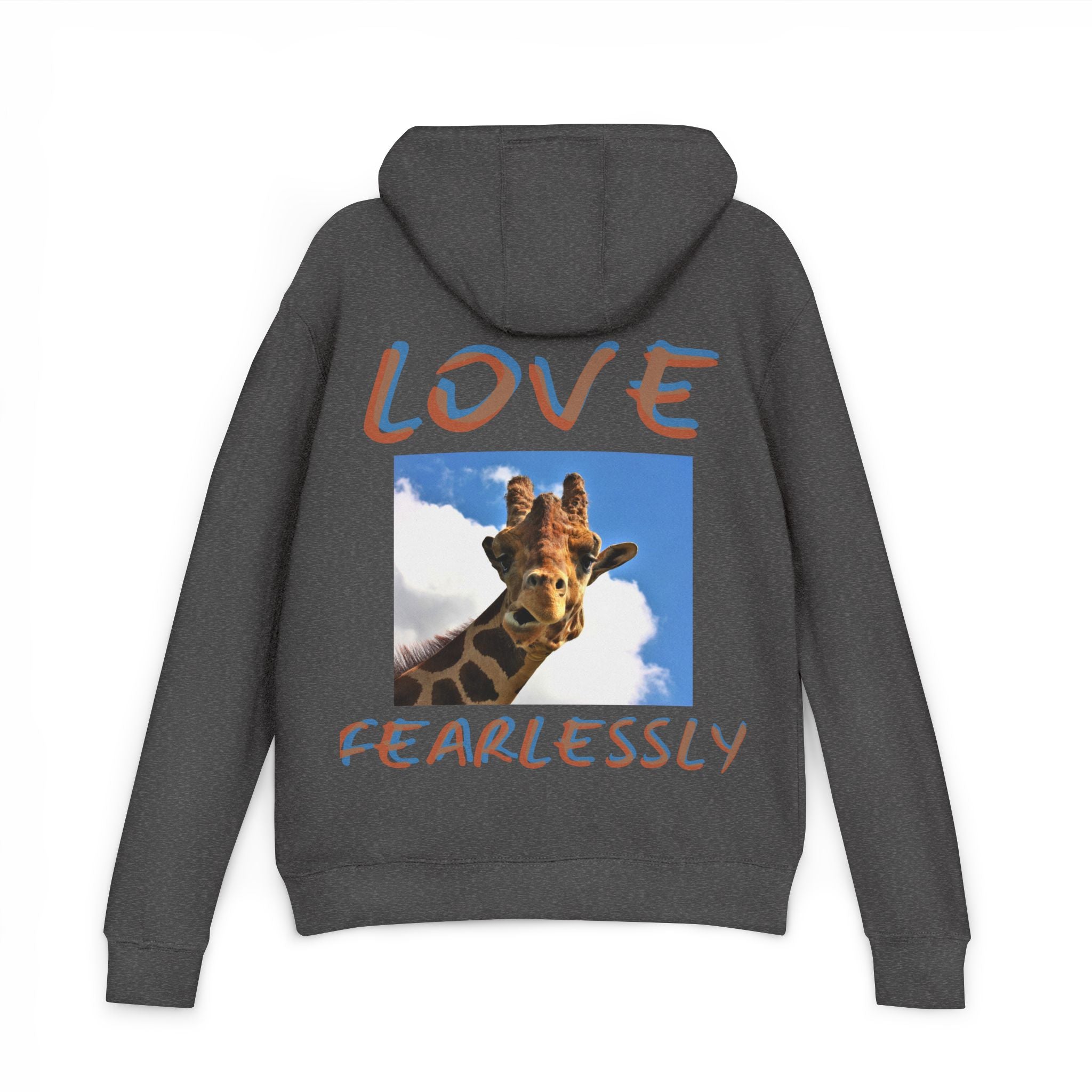 Giraffe 'Love Fearlessly' Hoodie — Wonder Path Graphic Pullover