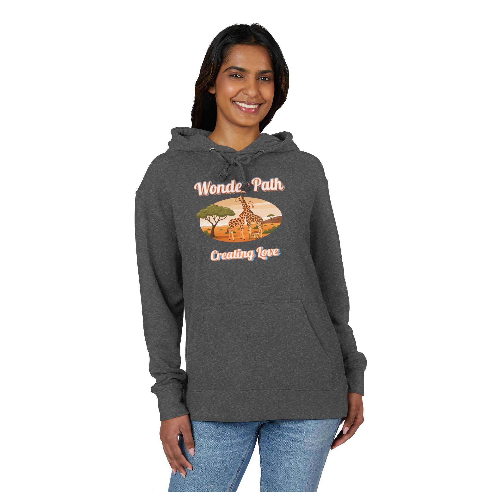 Giraffe 'Love Fearlessly' Hoodie — Wonder Path Graphic Pullover