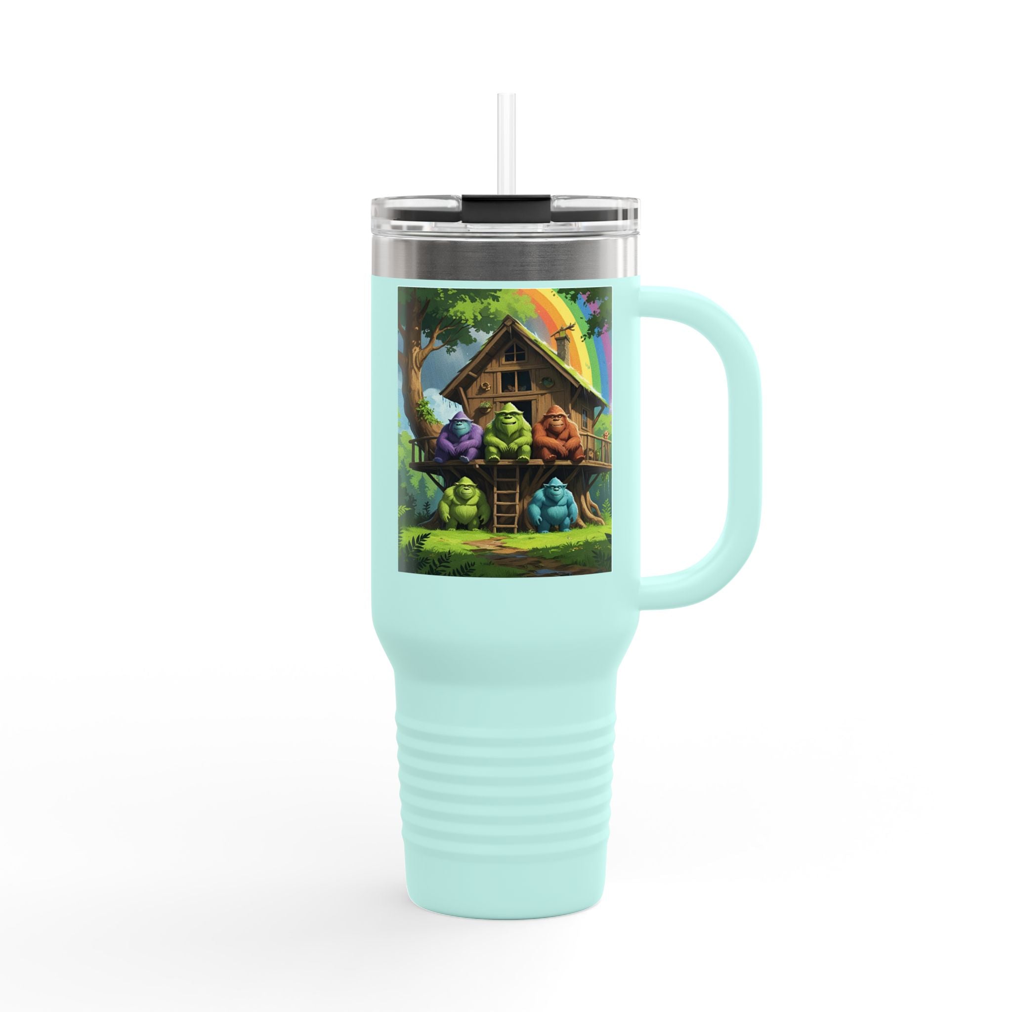 Vibrant Insulated Travel Mug, 40oz - Perfect for Outdoor Adventures, Gifts for Coffee Lovers, Eco-Friendly Insulated Drinkware