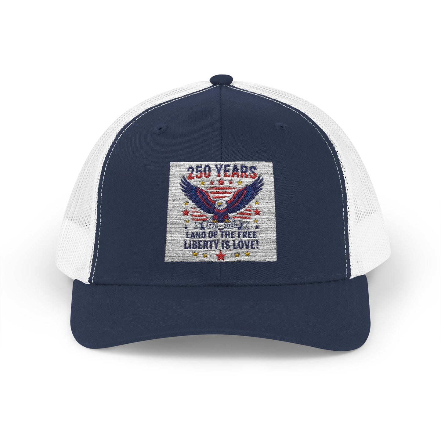 Patriotic Eagle Snapback Trucker Cap — USA Flag Graphic