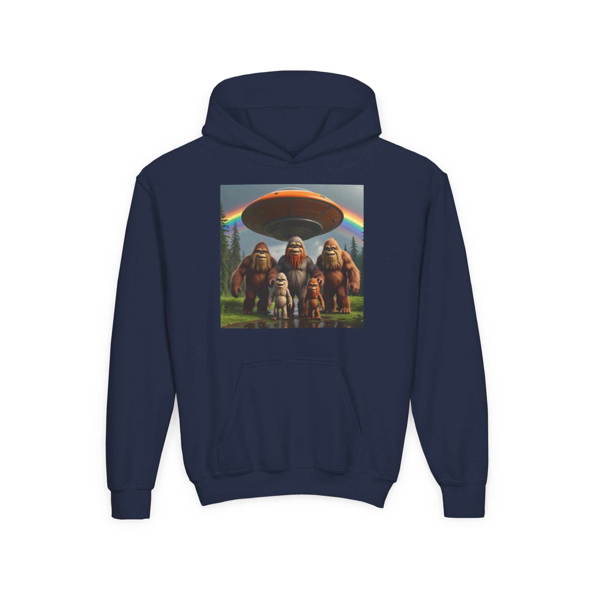 Youth Bigfoot Adventure Hoodie, Fun Sweatshirt, Kids Gift, Sasquatch Lover Apparel, Outdoor Adventure Clothing, Birthday Gift