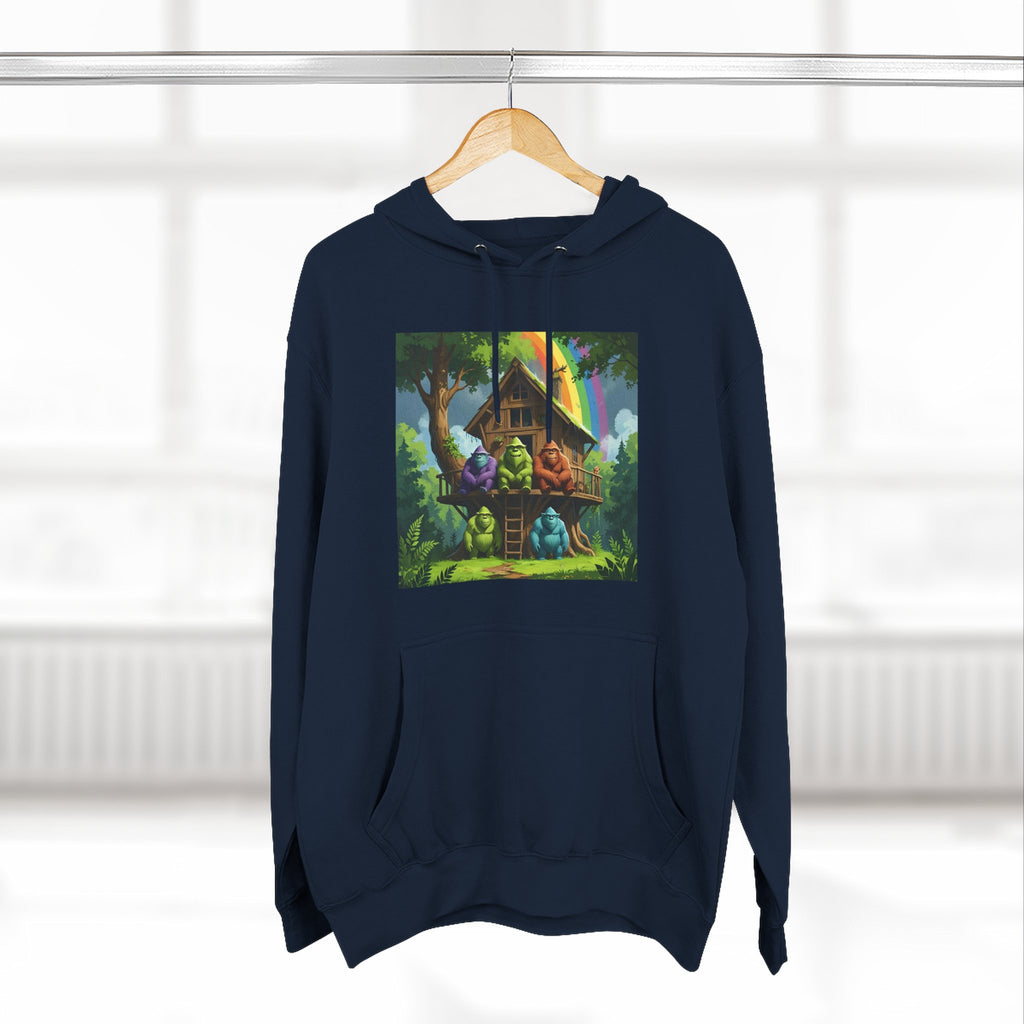 Cozy Treehouse Fantasy Hoodie — Whimsical Forest Cabin Design