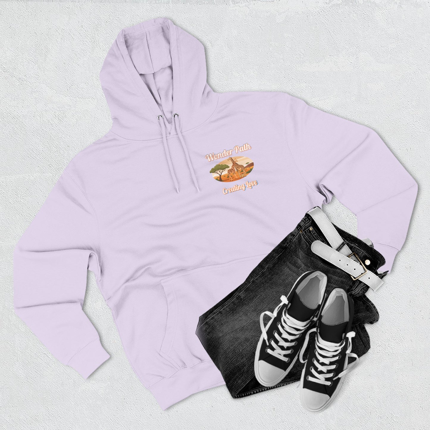 Giraffe 'Love Fearlessly' Hoodie — Animal Lover Graphic Fleece