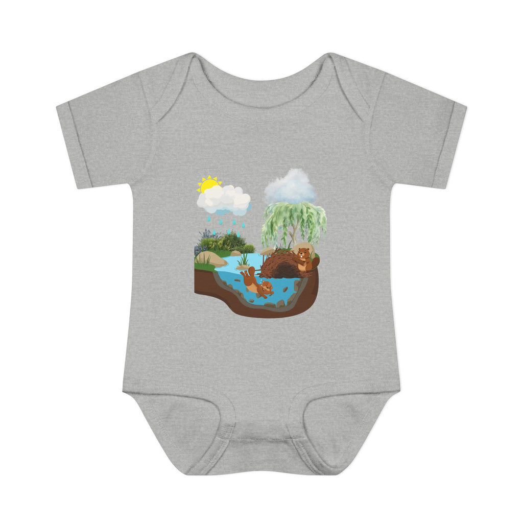 Woodland Pond Baby Bodysuit — Otter & Nature Infant Onesie