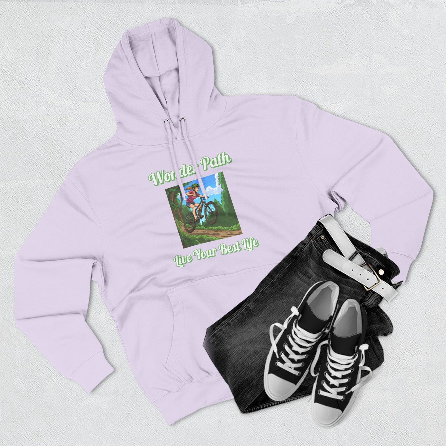 Inspirational Hoodie:  " Wonder Path, Live Your Best Life"
