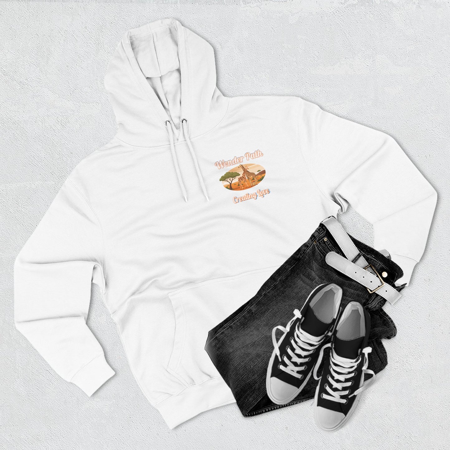 Giraffe 'Love Fearlessly' Hoodie — Animal Lover Graphic Fleece