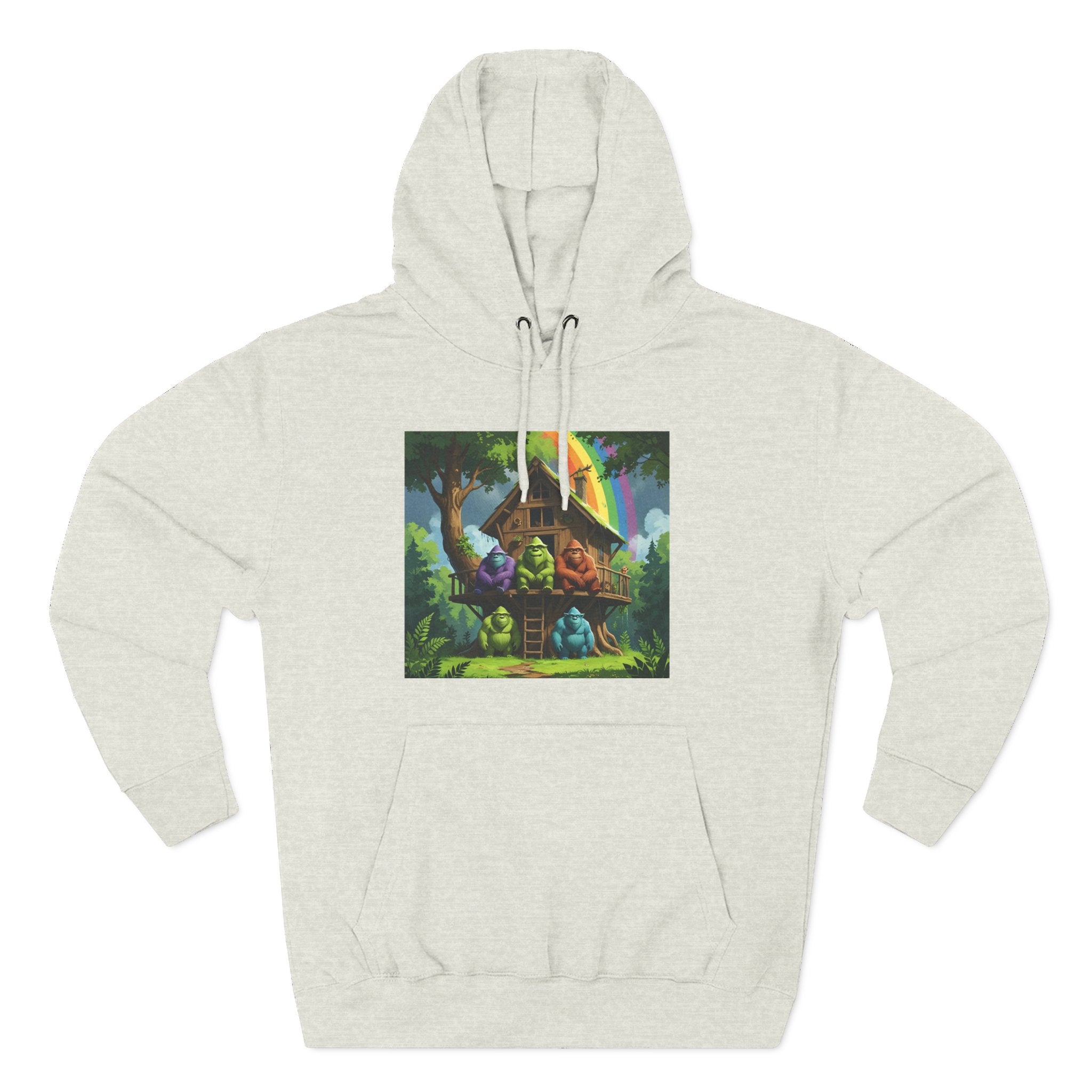 Cozy Treehouse Fantasy Hoodie — Whimsical Forest Cabin Design