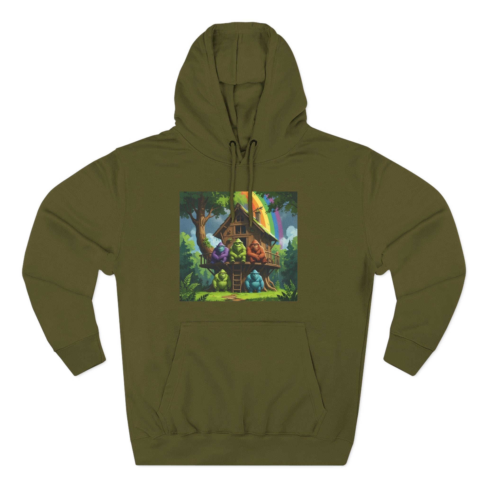 Cozy Treehouse Fantasy Hoodie — Whimsical Forest Cabin Design
