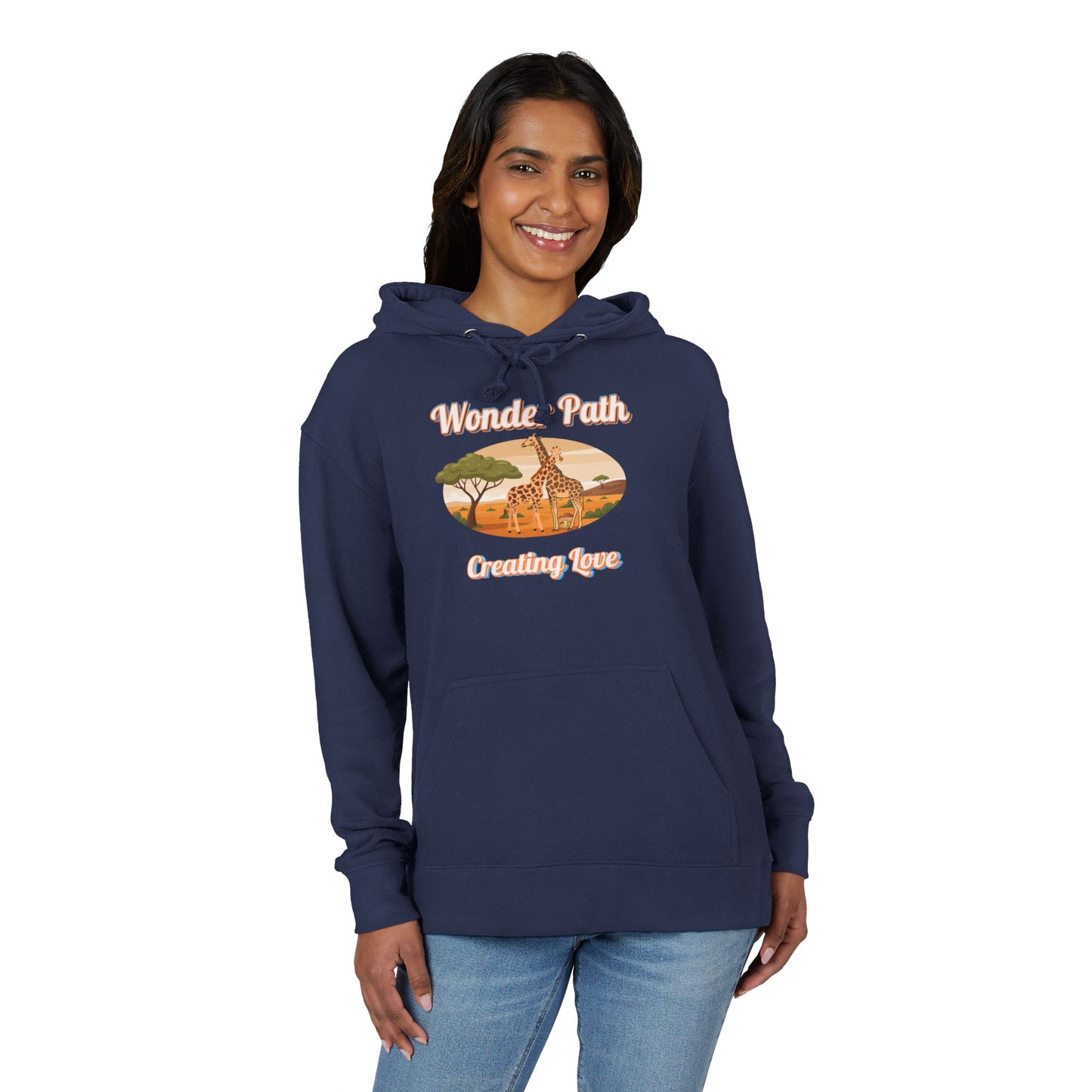 Giraffe 'Love Fearlessly' Hoodie — Wonder Path Graphic Pullover