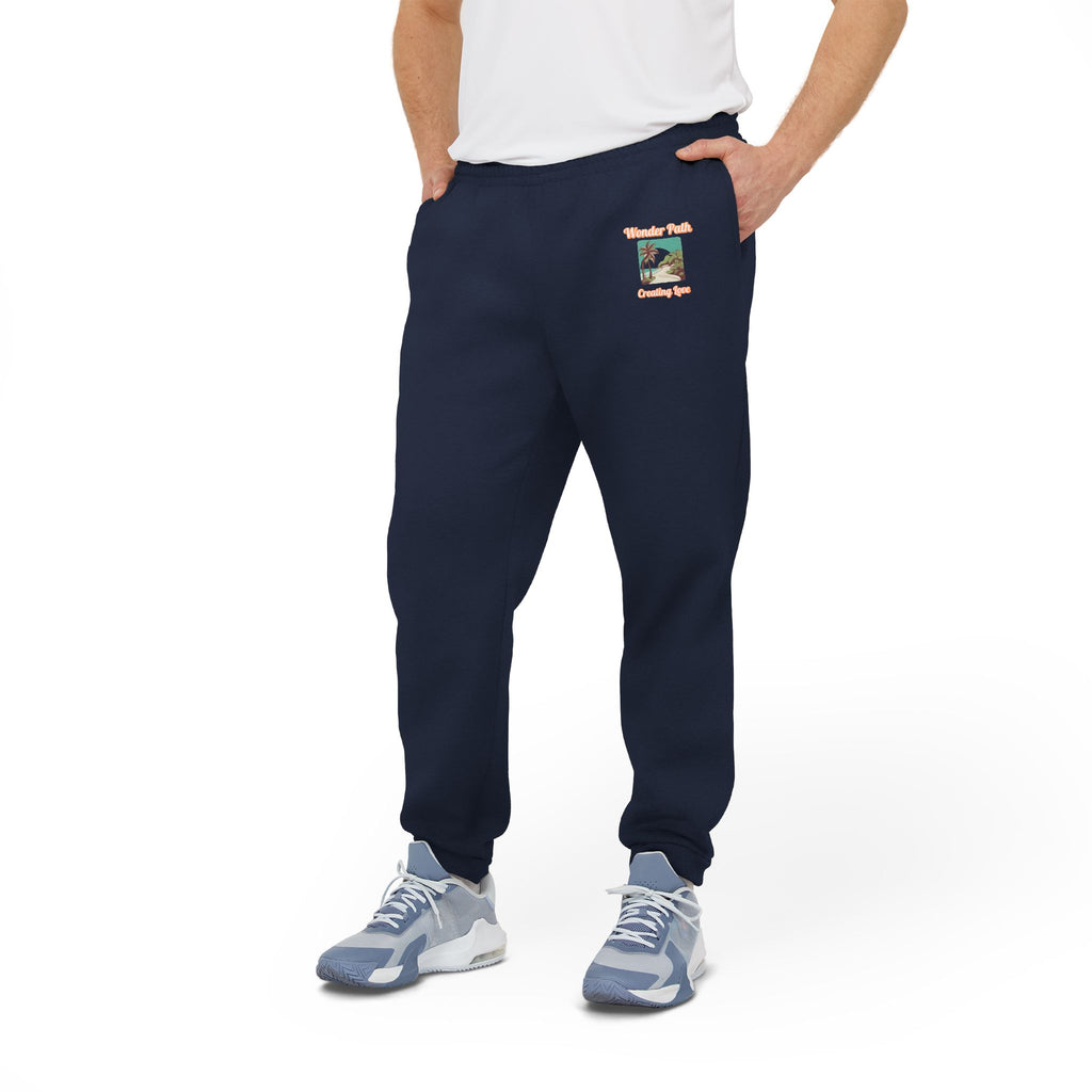 Fleece Joggers — Retro Surf Patch Graphic