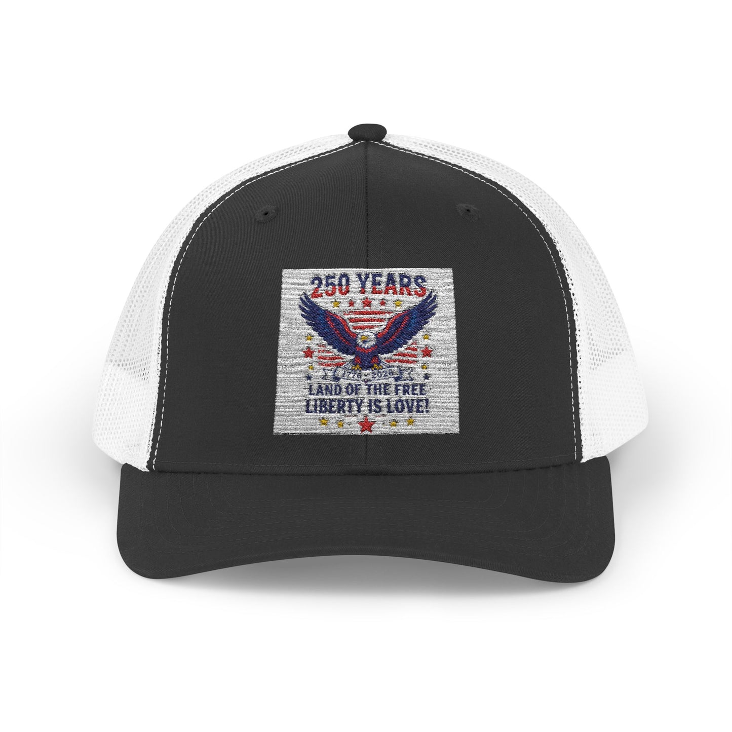Patriotic Eagle Snapback Trucker Cap — USA Flag Graphic