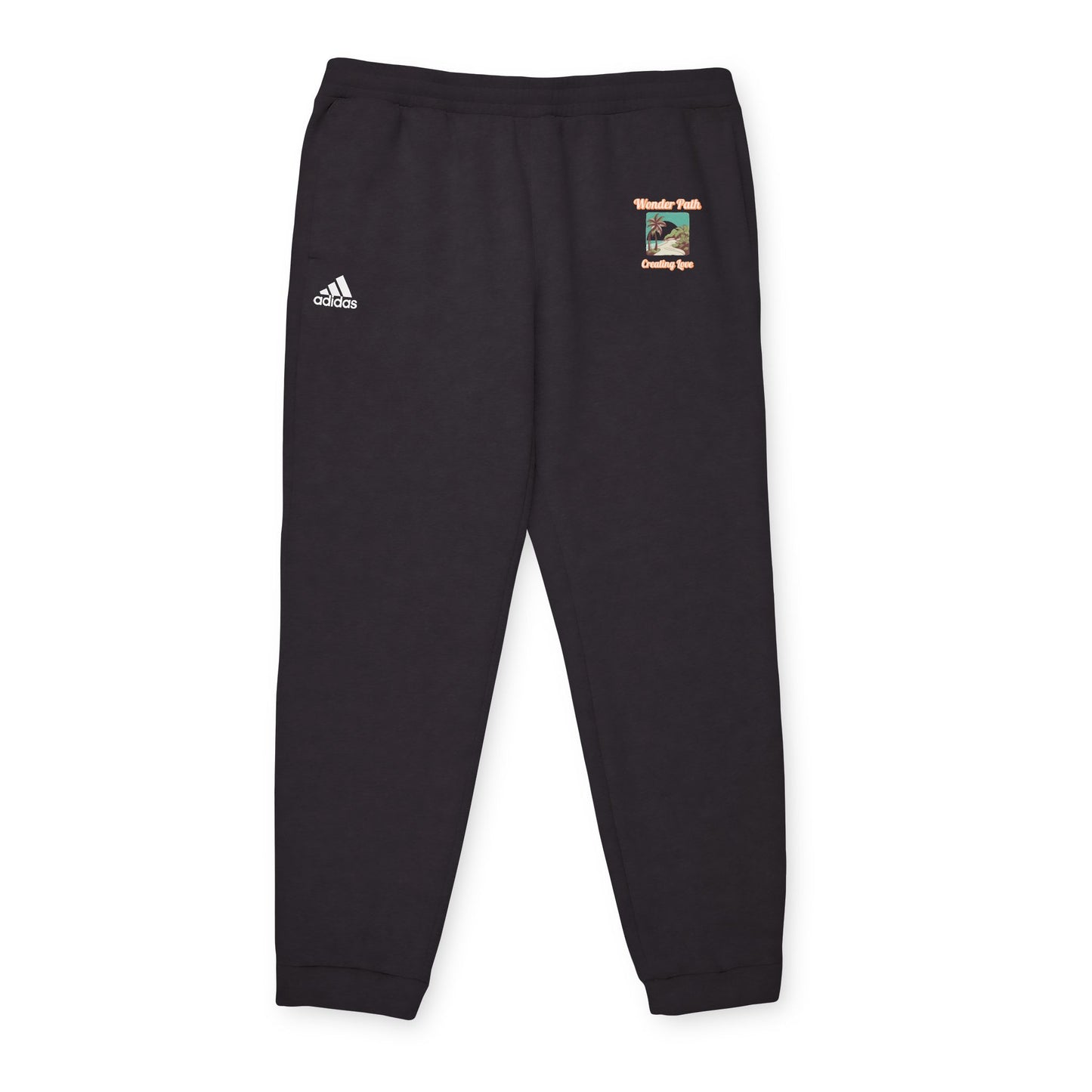 Fleece Joggers — Retro Surf Patch Graphic
