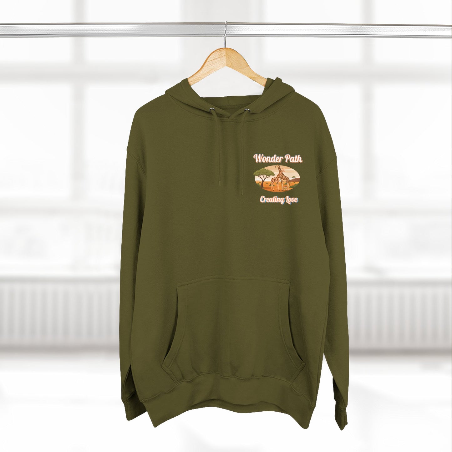 Giraffe 'Love Fearlessly' Hoodie — Animal Lover Graphic Fleece
