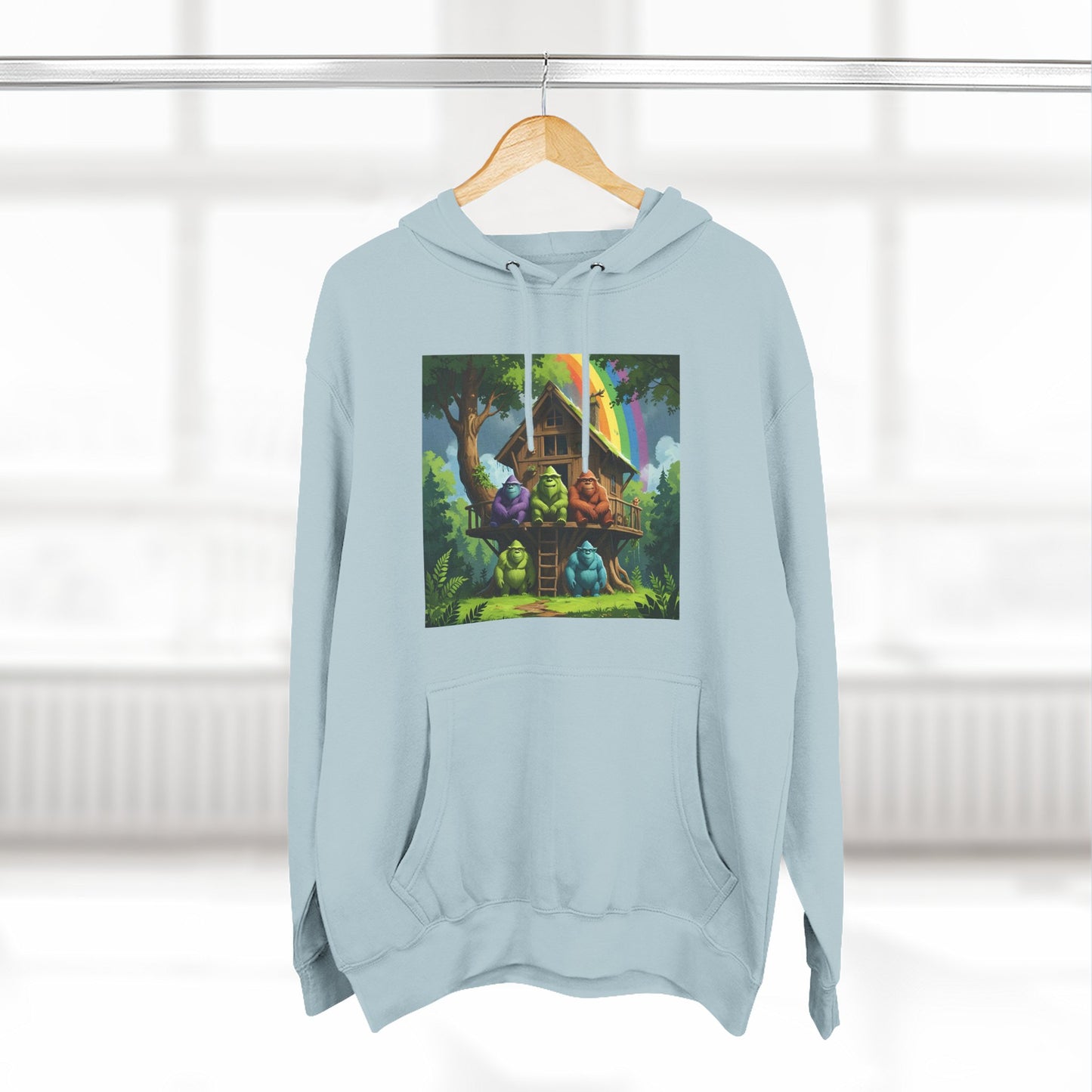 Cozy Treehouse Fantasy Hoodie — Whimsical Forest Cabin Design